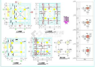 某四层瞭望塔建筑施工设计图纸 全套